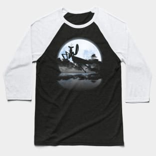 Mantis in the Moonlight Baseball T-Shirt